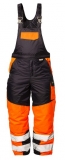 Kalhoty laclové zateplené výstražné oranžové/marine 22717