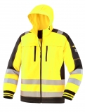 Softshellová bunda s kapucí výstražná žlutá 61908 - 9000